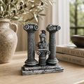 Antik Yunan Athena Büstlü 2 Sütunlu Dekoratif Biblo – 13,5 cm
