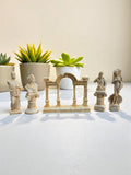 Antik Yunan Tapınağı ve Mitoloji Figürleri Dekoratif Biblo Seti – 13,5 cm